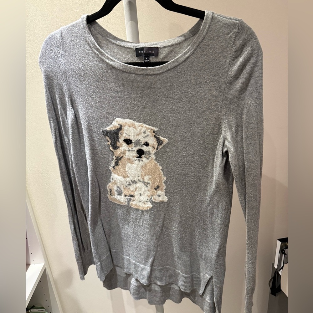The Limited Gray Knit Top dog size small